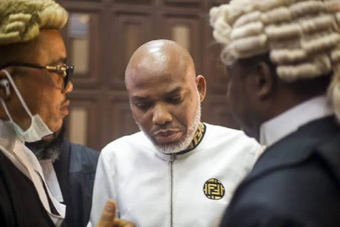 Nnamdi Kanu Arrives At Federal High Court Abuja For Trial – watch the video
