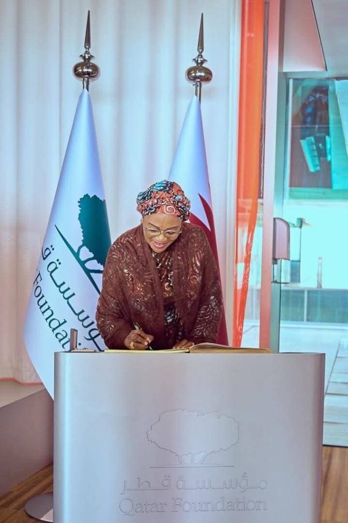 Nigeria’s First secures strategic backing to tackle Nigeria’s out-of-school children crisis during visit to Qatar